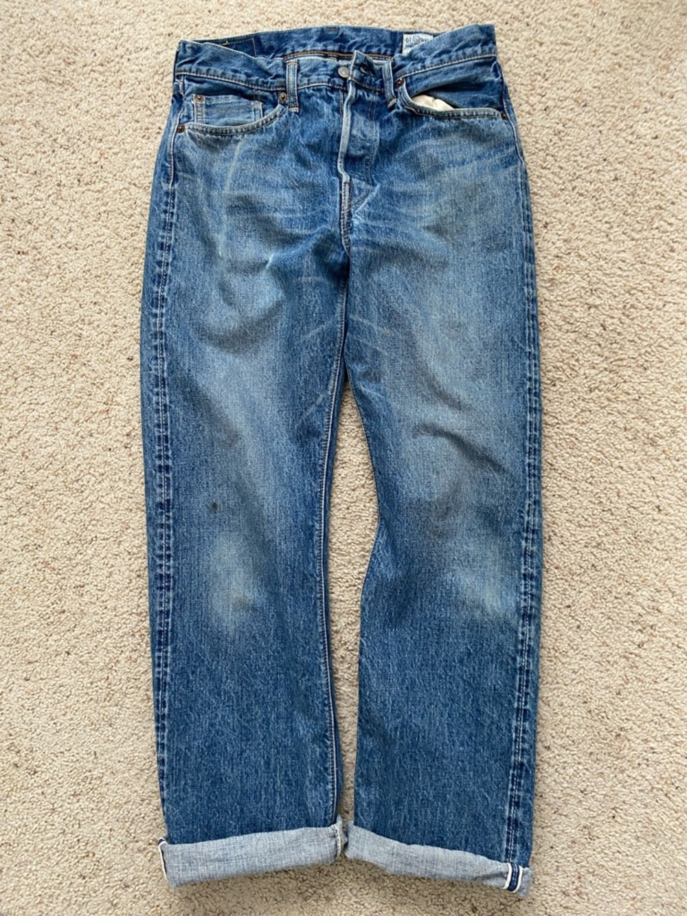 Or Slow Selvedge Denim Jeans. XS. Made in Japan.